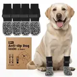 PICK FOR LIFE Hundesocken Anti-Rutsch 2 Paar Doppelseitige mit Verstellbaren Riemen für Innenbereich (S)