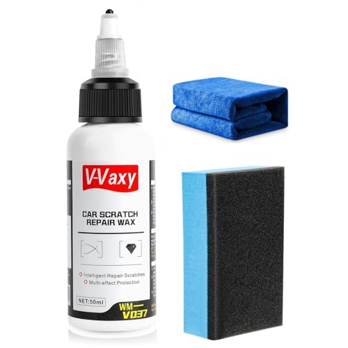V-Vaxy Kratzer Entferner für Autos, Auto Kratzer Entferner, Polierpaste Kratzerentferner Auto Kratzerentferner Paste mit Anti-Kratzer Schutz, Entfernt Kratzer Effektiv und Schnell