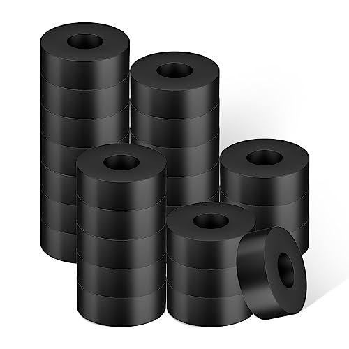 25 Stück Abstandshalter aus Gummi, 2cm Außendurchmesser 0,6cm Innendurchmesser 0,6cm Dicke Gummitüllen Set Flach, Gummi-Abstandsbuchsen für Schrauben Bolzen Haushaltsgeräte