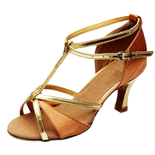 DAIFINEY Schuhe Tanz Schuhe Schuhe tanzende lateinamerikanische Party-Satin Tango-med-Heels Damen-Freizeitschuhe Bequeme Schuhe Damen Sommer