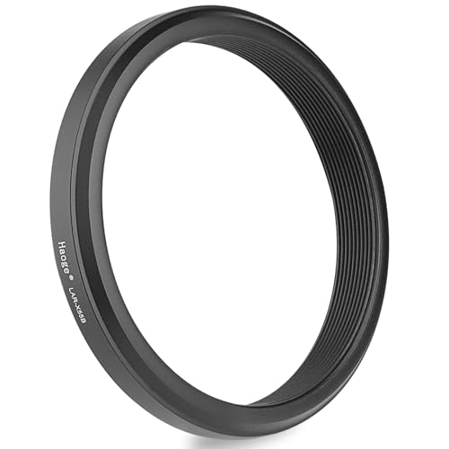 Haoge 49 mm Filteradapterring für Fujifilm Fujinon X100VI X100V Kamera-Zubehör, passend für 49 mm UV-CPL ND-Filter, passend für Original-Objektivdeckel, schwarz, LAR-X55B