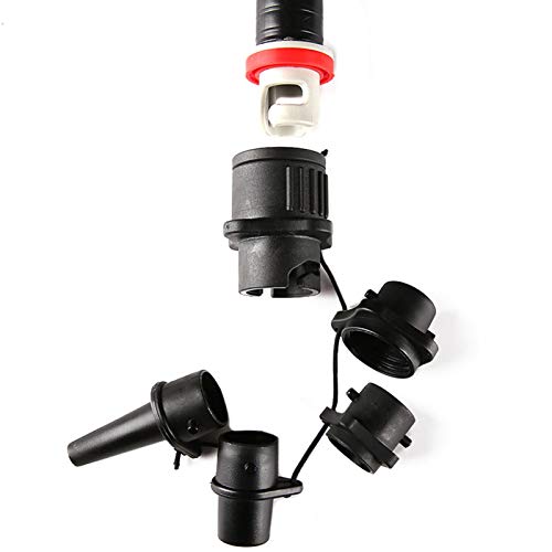 Primlisa Schlauchboot Ventiladapter - Pumpenadapter | SUP Surf Paddle Ventiladapter | Luftpumpenkonverter Mit 4 Stück Gasdüse Aufblasbarer Adapter Für Ventile Aufblasbare Kanus Schlauchboote