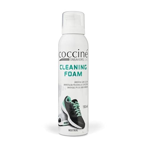 Coccine-Schuh-Reinigungsschaum, Reiniger für Schuhe aus Leder, Wildleder, Nubuk, Stoff und für Schuhe mit und für ohne Membran, Reinigungsschaum 150 ml