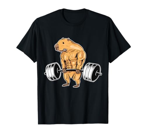 Capybara Gewichteheben Bodybuilding Workout Fitness Gym T-Shirt