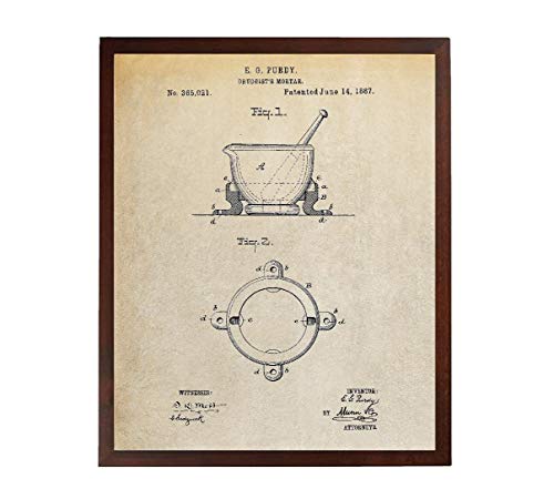 Turnip Designs Apotheker Motar Druggist Geschenk Apotheke Dekor Medizinladen Wandkunst Antike Apotheke Ausrüstung TDP1135
