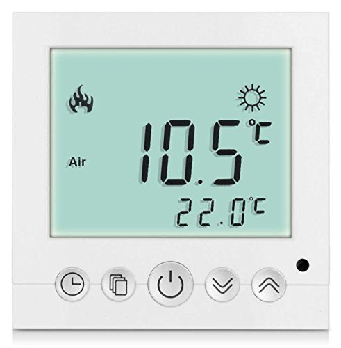 SM-PC®, Digital Thermostat Raumthermostat Fußbodenheizung Wandheizung LED weiß #a31