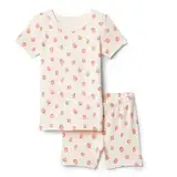 Amazon Essentials x Sofia Grainge Unisex Baby Pyjama-Set, eng anliegend, mit kurzen Ärmeln, Pfirsich Erdbeeren, 12 Months