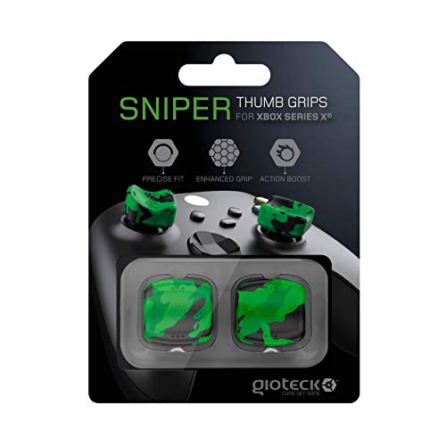 Gioteck - Sniper Thumb Grips Green Camo for Xbox Series, grün/schwarz, STGXBX-13-MU