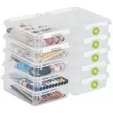 SmartStore Kleine Aufbewahrungsboxen 1L – 10 transparente und stapelbare Boxen mit Deckel und Clipverschluss, BPA-frei und lebensmittelecht, 21x17x6cm, Eine Grösse