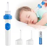 HomeGarden Baby Ohrenschmalz Entferner – Elektrischer Ohrreiniger und Ohrensauger, ausgestattet mit 2 weichen, babyfreundlichen Ohrlöffeln. Sicherer Earwax Cleaner für Erwachsene und Kinder