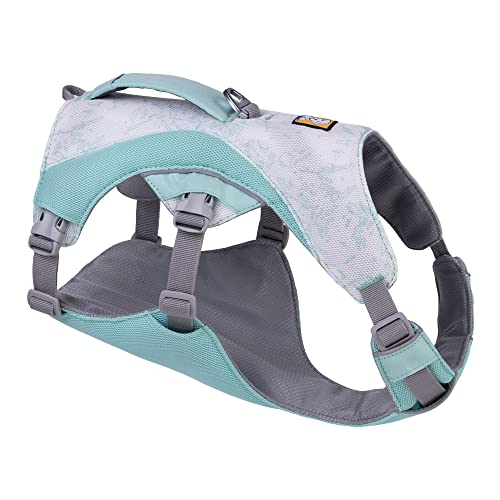 RUFFWEAR Swamp Cooler Hundegeschirr und Griff, leichte Laufausrüstung hält Haustiere bei heißem Wetter kühl, Verstellbar, stark und kühlend, 2 Leinen-Portale, Sage Green (Medium, 69-81cm)