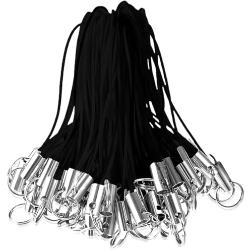 OQKAHIV 50 pcs Handy Lanyard Strap - Einfaches Design mit Karabiner für Schlüssel, Handyanhänger, USB-Stick & Co - Praktischer Charm Cord & Pendents für Smartphone & Tablet