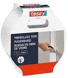 tesa Glasfaserband - Reparaturband aus Glasfaser zum Reparieren, Abdichten und Abdecken - für raue und glatte Oberflächen - reißfest - 20 m x 50 mm