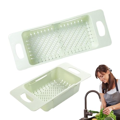 Colander Kitchen Extendable Strainer | Extendable Colander Strainer Over the Sink,Retractable Kitchen Sink Basket to Wash Vegetables and Fruits, Plasticc Colanders for Sink