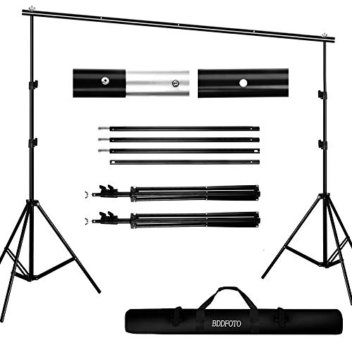 BDDFOTO Hintergrund Ständer 2 x 3M Hintergrundgestell Verstellbarer Stativ-Hintergrund Stützsystem Satz für Porträt Produkt Videoaufnahmen