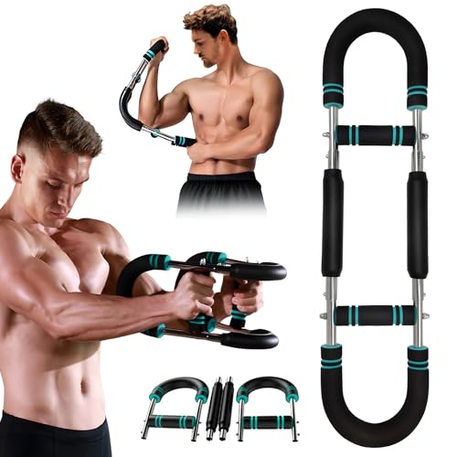 LTFIOON Twister Armtrainer, Verstellbarer Brust und Armtrainer mit 30KG/40KG Widerstand, Tragbarer Federwiderstand für Heimtrainingsgeräte, U- Shaker Twister Armtrainer für Heimtraining, Büro & Reise