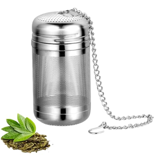 Tootesa Teesieb aus 316 Edelstahl für Losen Tee mit Kettenhaken, Feinmaschig Wiederverwendbar zum Einhängen an Teekannen und Tassen