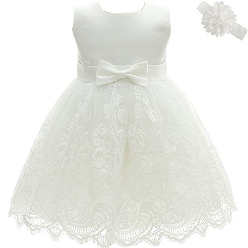 AHAHA Baby Mädchen Prinzessin Kleid Blumenmädchenkleid Taufkleid Festlich Kleid Hochzeit Partykleid Festzug Babybekleidung 12