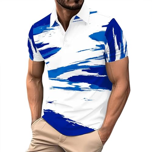 Generisch Herren Poloshirt' T-Shirt,Male T-Shirt Einfarbig Polo T-Shirt,Herren Polohemd Poloshirt Poloshirt Herren Set