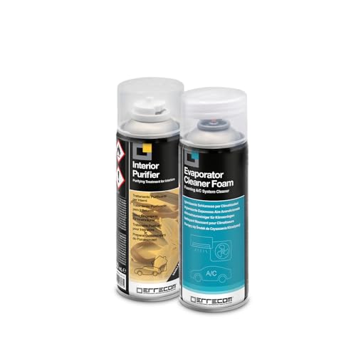 Errecom Total Care, Komplette Reinigungsbehandlung für Fahrzeug-Klimaanlagen und Fahrgasträume, Vanilleduft, 2 x 200 mL Flasche