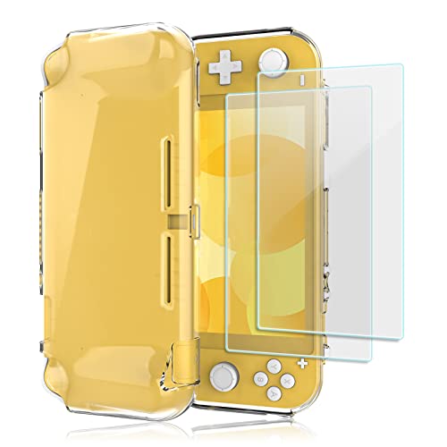 ProCase TPU Schutzhülle für Nintendo Switch Lite 2019 + (2 Stück) Displayschutzfolien, Weich dünn TPU Stoßfest Klar Case Hülle –Klar