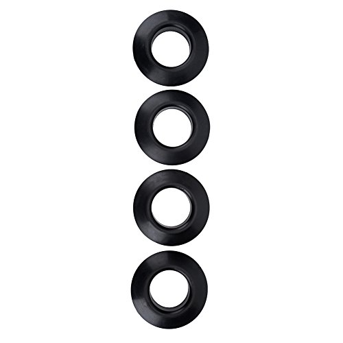 GLOGLOW 4 Stücke Gummi Drip Ringe, Praktische Universal Gummi Drip Ringe für Kajak Kanu Rafting Paddles Welle Schwarz MEHRWEG VERPAKUNG