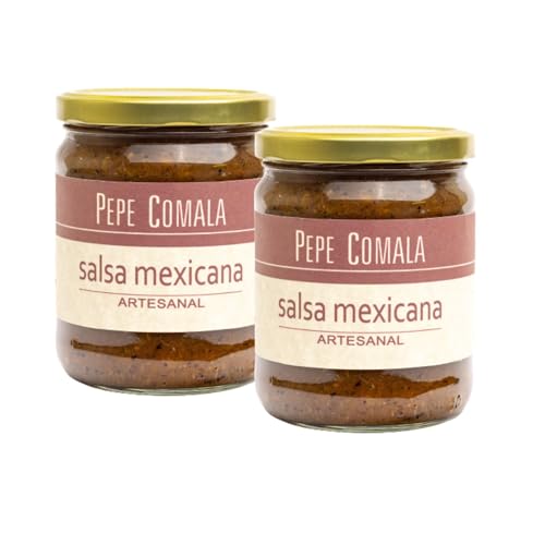 Mexikanische scharfe Soße mit Serrano Pepe Comala (Salsa Mexicana) 445g (Pack 2)