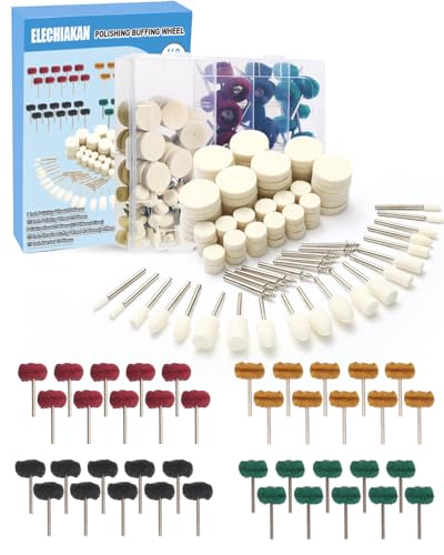 140 PCS Multifunktionale Wolle Filz Polieren Bits für Dremel, mit Dremel Schleifaufsätzen, Polierscheibe aus Wollfilz, Polieraufsatz Akkuschrauber, für Metall, Fahrrad, Radnabe, inkl. Aufbewahrungsbox