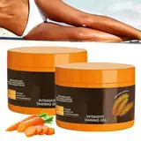 DAJASD Intensive Tanning Gel, 2 Stück 150ml Bräunungsbeschleuniger Sonnencreme mit Karotten und Vitaminen A & E, Bräunungscreme für schnelle Bräunung, Karotten Bräunungsgel, Luxus-Intensivbrunungsgel