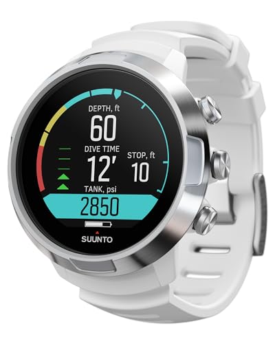 SUUNTO D5 Tauchcomputer mit Farbdisplay, 100m Wasserdicht, Alarmfunktion, Stoppuhr, Wetterinformationen, Kompass und einer Akkulaufzeit von bis zu 12 Stunden im Tauchmodus