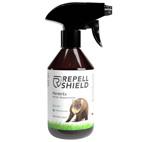 RepellShield Marderspray Autoschutz, Veganes Anti Marder Spray als harmlose Alternative zur Marderfalle Autopflege, Marderabwehr Spray als zuverlässiger Fahrzeug Schutz, Marder Autoschutz 250ml