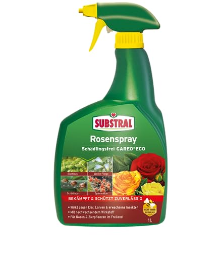 Substral Rosenspray Schädlingsfrei Careo ECO gegen Schildläuse, Weiße Fliege, Blattläuse, Spinnmilben, 1 L, 1 Liter