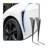 JNNJ 2PCS Auto-Kotflügel Seitenschlitze, Kotflügel Dekorative Aufkleber Trim, Air Flow Intake Hole Kühlergrill, Spoiler Körper Dekoration Abdeckung(Kohlefaser-Farbe)