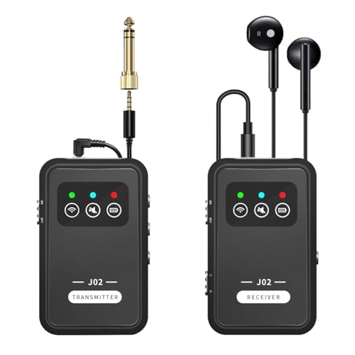 Sarini Kabelloses 2,4G-Stereo/Mono-In-Ear-Monitorsystem mit automatischer Kopfhörerkopplung, professionelles IEM-Stereosystem für Studio, Bandproben und Live-Auftritte