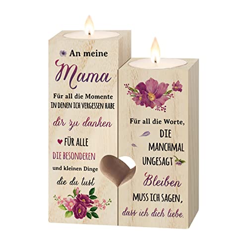 Muttertagsgeschenke für Mama, Kerzenständer Mama Geschenk, Geburtstagsgeschenk für Mama, Geschenk Mama Geburtsta, Beste Mama Geschenk von Tochter Sohn