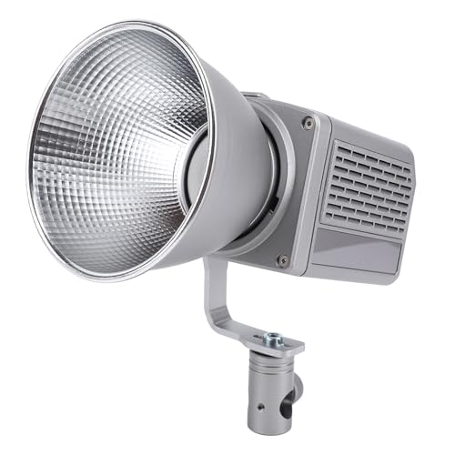Videolicht, ABS Aluminiumlegierung Silber 55W COB Video Light mit App -Steuerung für die Fotografie (EU-Stecker)