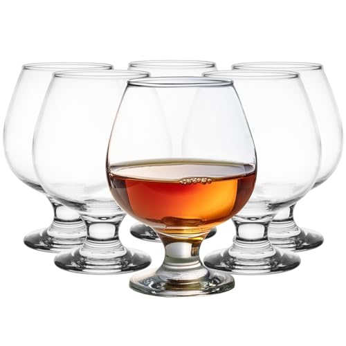 Glasmark KROSNO, 350ml, Set von 6, Cognacglas, Brandy, Cognac-Gläser, Cognacschwenker, Hochglanz, Schwenker gläser, Perfekt für Zuhause, Restaurants und Partys, Spülmaschinenfest