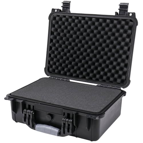 HMF ODK100 Outdoor-Fotokoffer, Transportkoffer mit Rasterschaumstoff | 41 x 32 x 17,5 cm