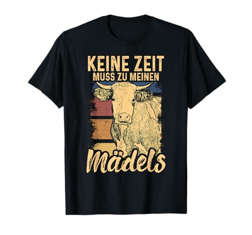 Retro Kühe Bauer Landwirt Vintage Kuh T-Shirt