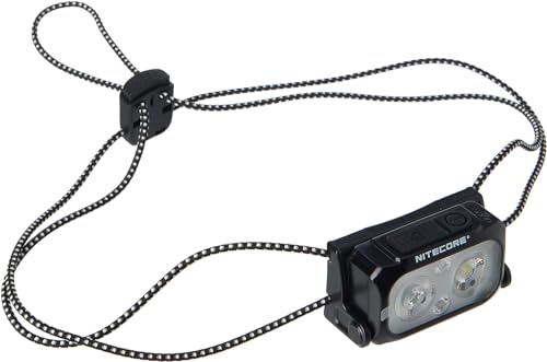 Nitecore Stirnlampe NU25UL, leicht, USB-C-aufladbare LED Kopflampe, 400 Lumen, 130 m Leuchtweite, Rotlicht für Nachtsicht