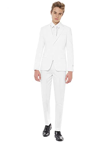 OppoSuits Jungen Men Suit Business Anzug Hosen Set, White Knight, 14 EU