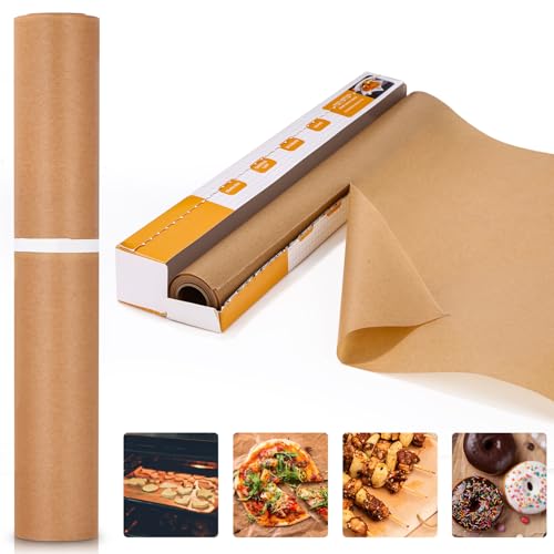 Backpapier, Butcher Paper, 40 cm×15 m, Backpapier Zuschnitte, Metzgerpapier, Butterbrotpapier, Grillpapier, Öl- und Wasserfest, Butcher Paper BBQ, Roll-Box mit Sawtoothfür, für BBQ, Smoker, Backen