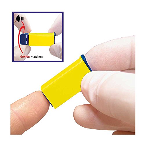Megro 100x Sicherheitslanzetten Lanzetten Stechhilfe 18Gx1,8mm gelb - Modern, Edelstahl, Legierter Stahl - Diabeteskliniken oder Krankenhausstationen - Blutzuckerkontrolle