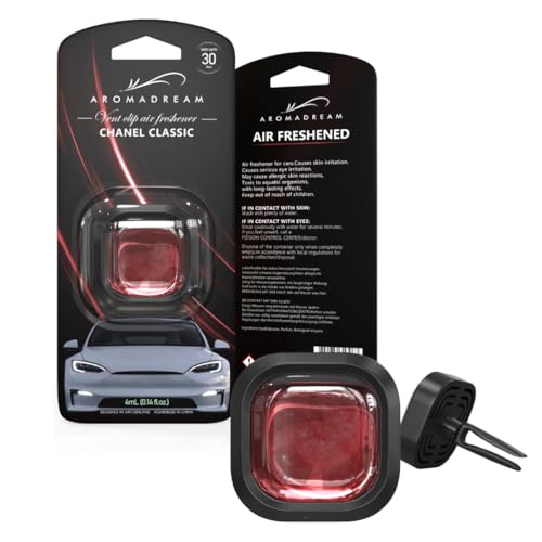 Auto Lufterfrischer Clip Channel Classic – Eleganter Duft inspiriert von Parfüm – Für Lüftungsgitter – Kein Auslaufen, Kein Nachfüllen – Fester Duftkern – 1x Duftclip gegen Gerüche