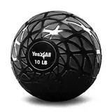 Yes4All NZQD Dynamische Slam Balls 4.5 kg, Schwarz, Medizinball für Kraft, Power und Training