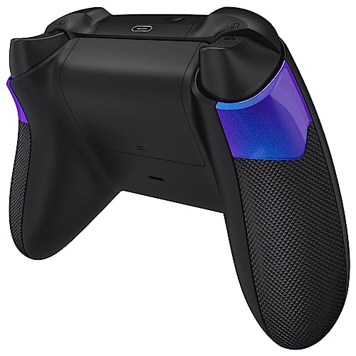 eXtremeRate Griffteile Hülle Gehäuse für Xbox Series X/S Controller, ASR Version Gummiert Grips Case, DIY-Ersatz Seitliche Shell Cover für Xbox Core Controller Model 1914(Lila Blau)-KEIN Controller