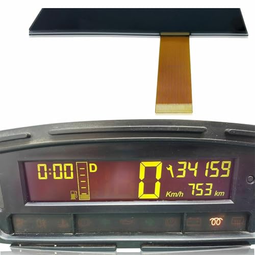 Besttoolifes Auto-Tacho-LCD-Display für Microcar MC1/MC2/M Go Ligier X Too und JS28 2004-2011 Instrument Cluster, 200402107007, 200908412, P50V4, JS28V1