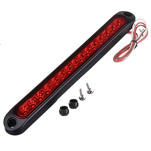 HEHEMM Zusatzbremsleuchten, Stoplicht Rücklicht Led Bremslicht Universal 15 LED Rücklicht für Tray Back Ultra Slim Trailer Truck 10-30V (Rot)