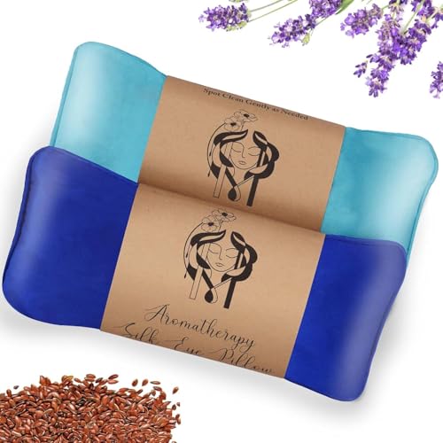 Hihealer Seiden Augenmaske 2er Set Lavendel Gewichtet, für Schlafen, Yoga, Spa, Meditation, Feucht- und Kaltkompressen, Selbstpflege Entspannungsgeschenke Weihnachtsgeschenke für Frauen