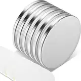 MIN CI 6 Stück Neodym Magnete Extra Stark, 30x2mm Magnete Selbstklebend Stark, Groß Magneten für Magnettafel Kühlschrank Starke Magnete Rund Flach Magnete Kleine Küche Kühlschrank Magnete Whiteboard